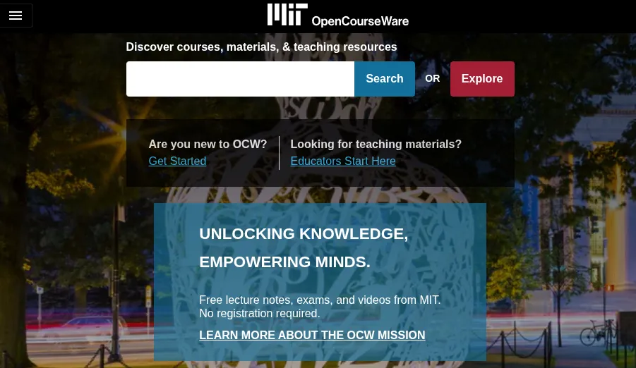 Top 20+ trang web học lập trình online chất lượng dành cho người mới 46 MIT OpenCourseWare