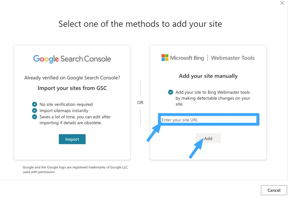 Cách sửa lỗi Failed to Submit Post to the Bing URL Submission API Error chi tiết 26 Thêm website vào Bing