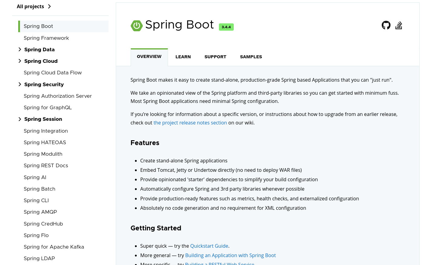 Spring Boot là gì? Cách sử dụng Spring Boot để tạo dự án nhanh và hiệu quả nhất 16 Spring Boot là 3.4.4 được đánh giá là phiên bản ổn định nhất