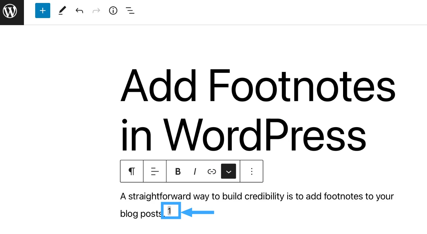Cách thêm chú thích cuối trang trong WordPress đơn giản nhất 29 Nhập số chú thích
