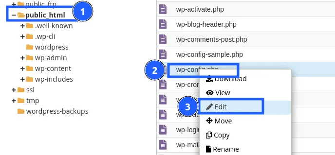 Cách sửa lỗi Parse Error: "Syntax Error, Unexpected" trong WordPress 33 Edit file wp-config.php