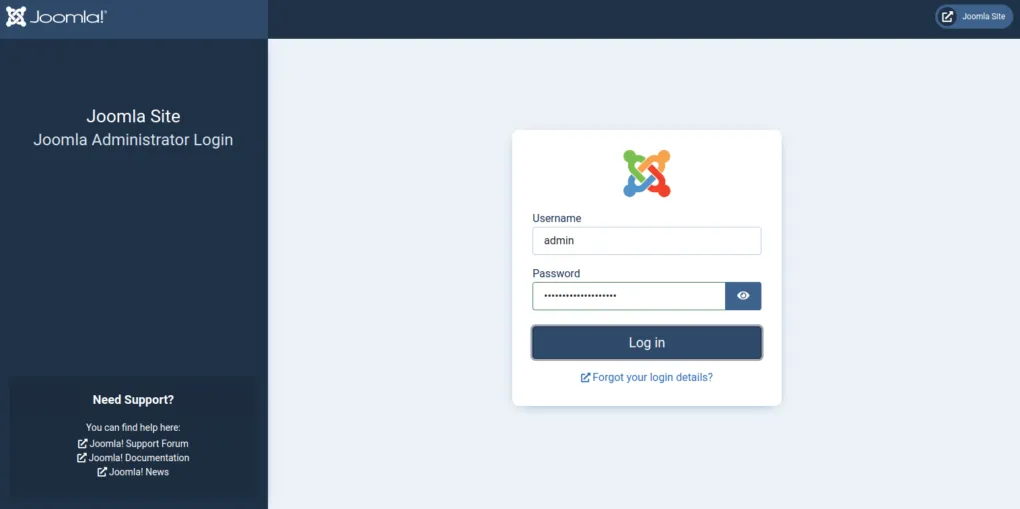 Cách cài đặt Joomla trên Ubuntu 22.04: Hướng dẫn chi tiết từ A đến Z cho người mới bắt đầu 40 Đăng nhập quản trị