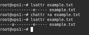 Hướng dẫn cách sử dụng lệnh chattr trong Linux chi tết 23 Kiểm tra thuộc tính