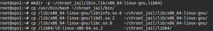 Hướng dẫn sử dụng lệnh chroot trên Linux từ A đến Z 13 Sao chép các thư viện được liệt kê