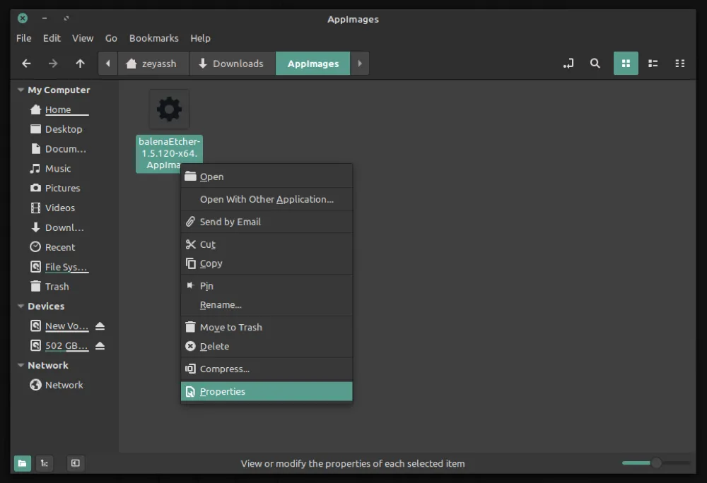 AppImage là gì? Cách chạy AppImage trong Linux chi tiết 14 Chạy AppImage Linux bằng giao diện đồ họa (GUI) - Nguồn: Internet