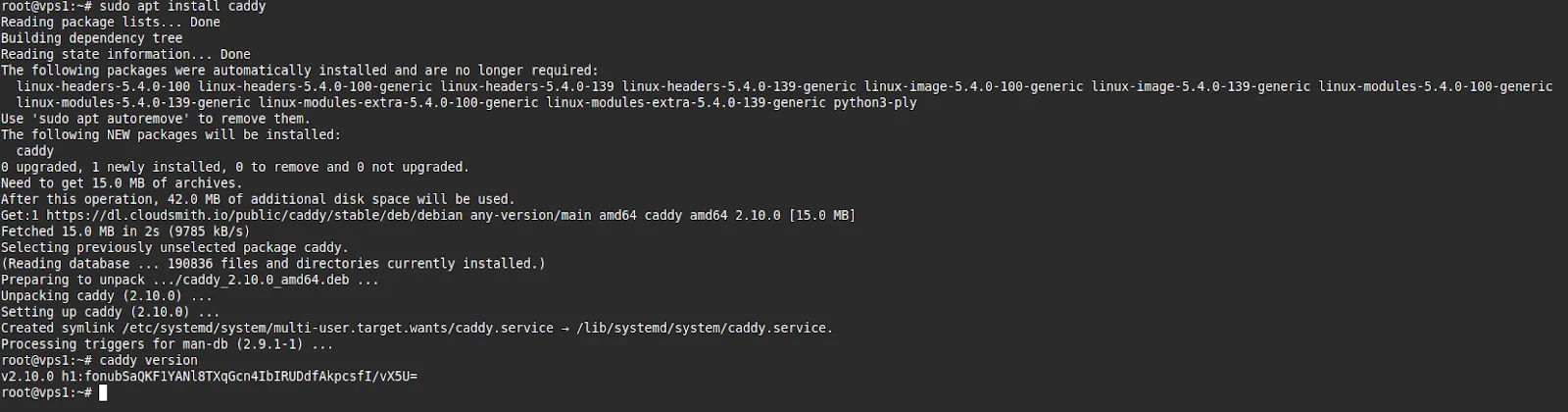 Hướng dẫn cài đặt Caddy Webserver trên Ubuntu 24.04 chi tiết từ A đến Z 17 Kiểm tra phiên bản Caddy