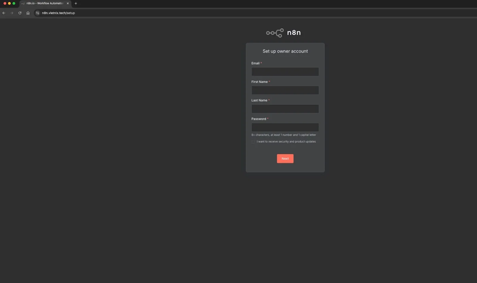 Hướng dẫn cài đặt n8n trên Hosting cPanel dễ dàng và chi tiết nhất 32 Giao diện sau khi cài n8n trên cPanel