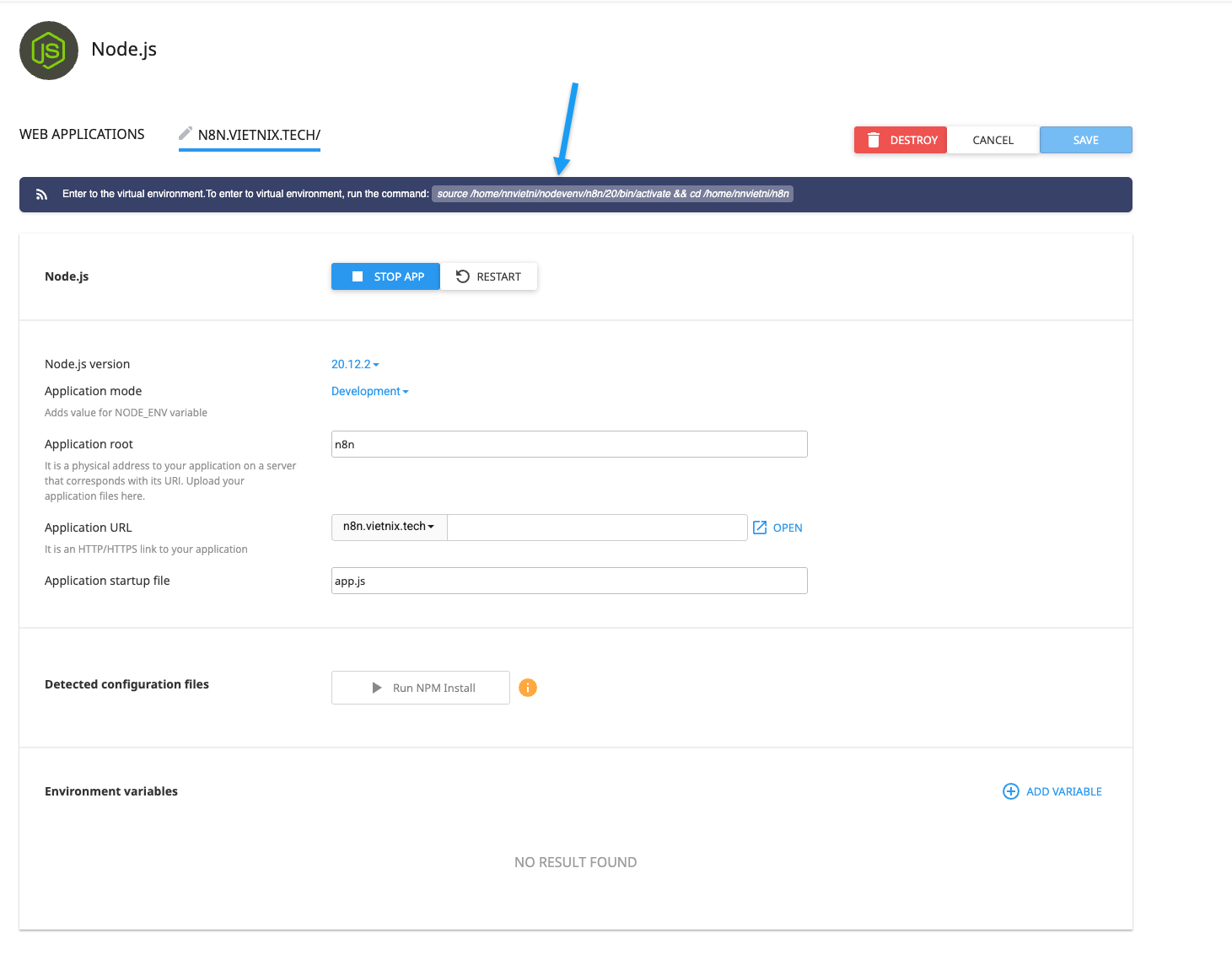 Hướng dẫn cài đặt n8n trên Hosting cPanel dễ dàng và chi tiết nhất 26 Sao chép dòng lệnh