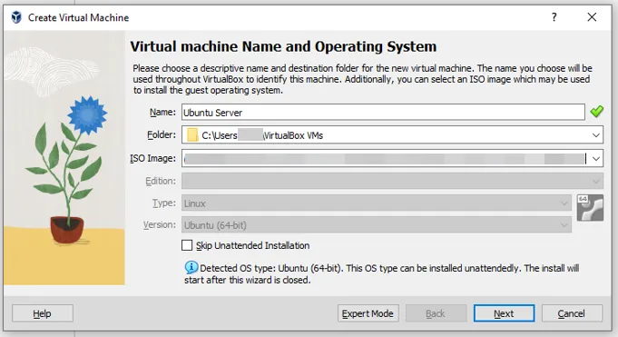 Cách cài đặt Ubuntu Server trên VirtualBox đơn giản cho người mới 29 Đặt tên cho máy ảo - Nguồn: Internet