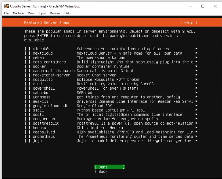 Cách cài đặt Ubuntu Server trên VirtualBox đơn giản cho người mới 42 Chọn Done - Nguồn: Internet