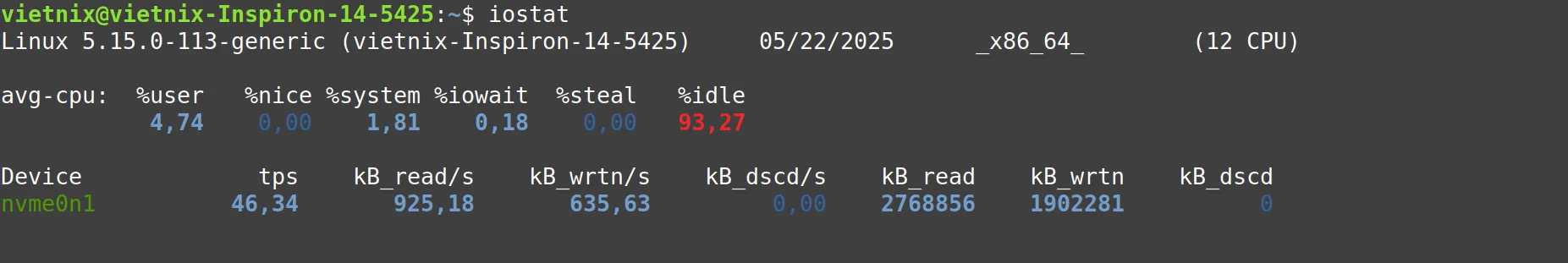 Cách dùng lệnh iostat Linux và các ví dụ cụ thể 18 Cú pháp cơ bản của lệnh iostat Linux