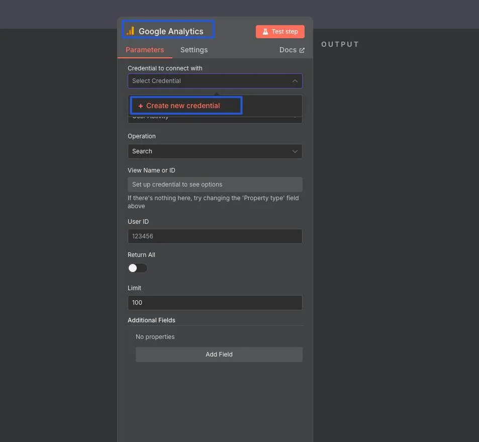 Hướng dẫn kết nối Google Analytics API với n8n chi tiết và nhanh nhất 21 Chọn loại credential phù hợp