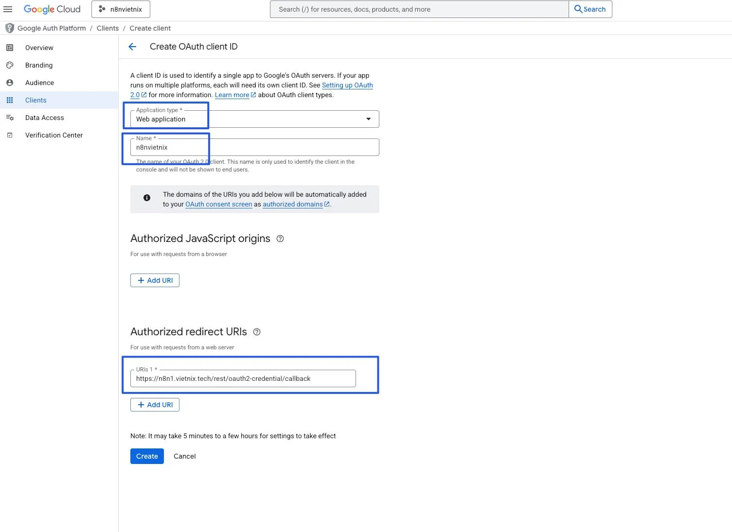 fig: Chọn Application Type