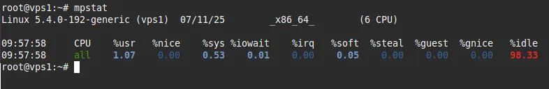 Sysstat trên Linux là gì? Cách cài đặt và sử dụng giám sát hiệu suất hệ thống toàn diện 26 Theo dõi trung bình hoạt động CPU