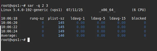 Sysstat trên Linux là gì? Cách cài đặt và sử dụng giám sát hiệu suất hệ thống toàn diện 32 Xem hàng đợi xử lý và tải trung bình