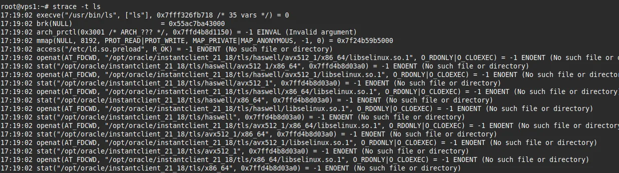 Hướng dẫn theo dõi và phân tích hệ thống với lệnh strace Linux 40 In thời gian thực (wall clock) của từng lời gọi hệ thống