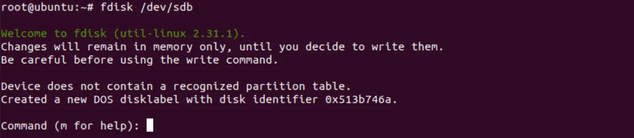 Cách phân vùng ổ cứng Ubuntu Linux bằng FDISK 14 Chọn disk lưu trữ - Nguồn: Internet