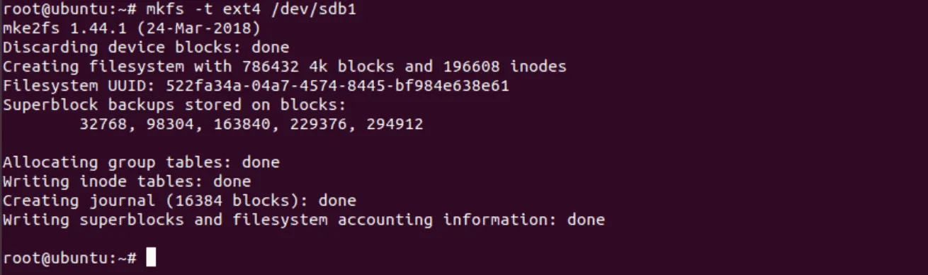 Cách phân vùng ổ cứng Ubuntu Linux bằng FDISK 18 Định dạng phân vùng - Nguồn: Internet