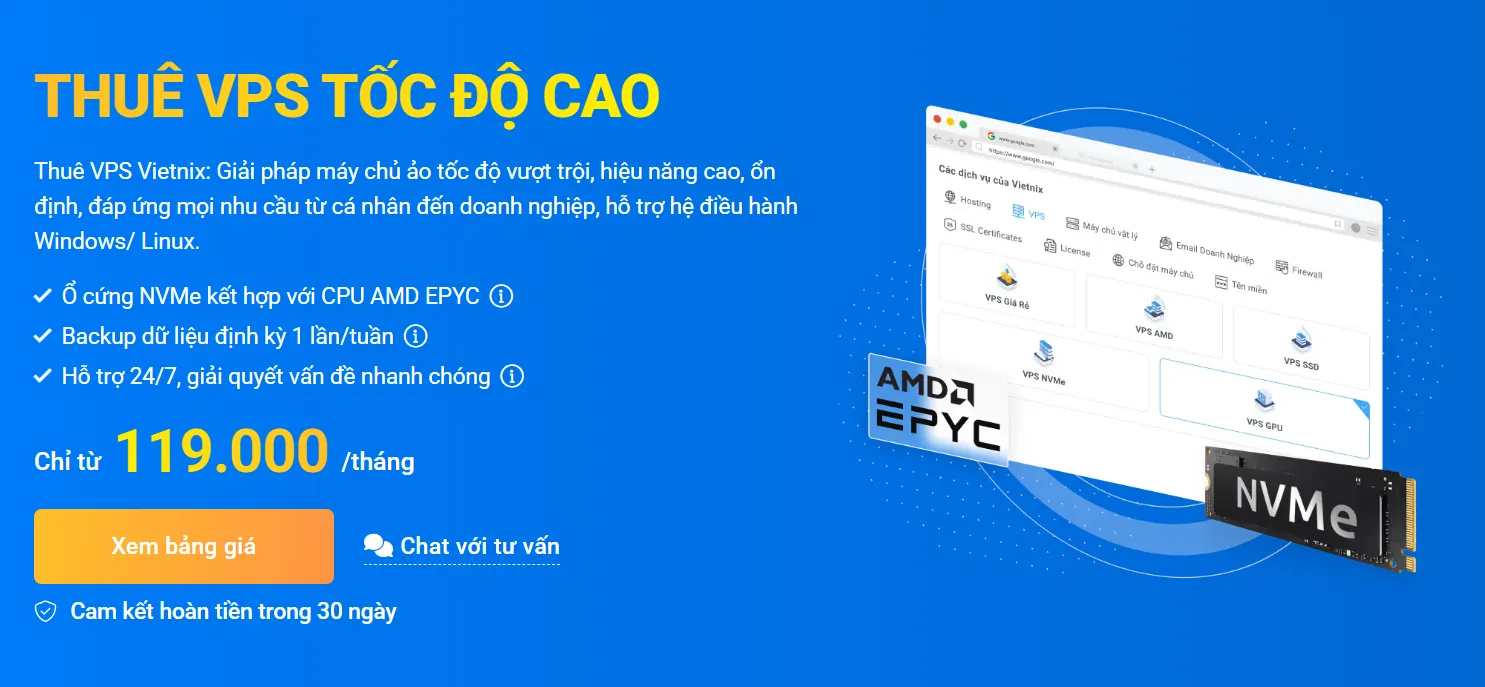 VPS n8n: Tự động hóa mạnh mẽ, bảo mật & tối ưu chi phí 28 Dịch vụ VPS tại Vietnix