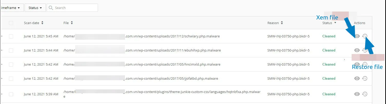 Hướng dẫn sử dụng Imunify360 hiệu quả 18 Mục Files
