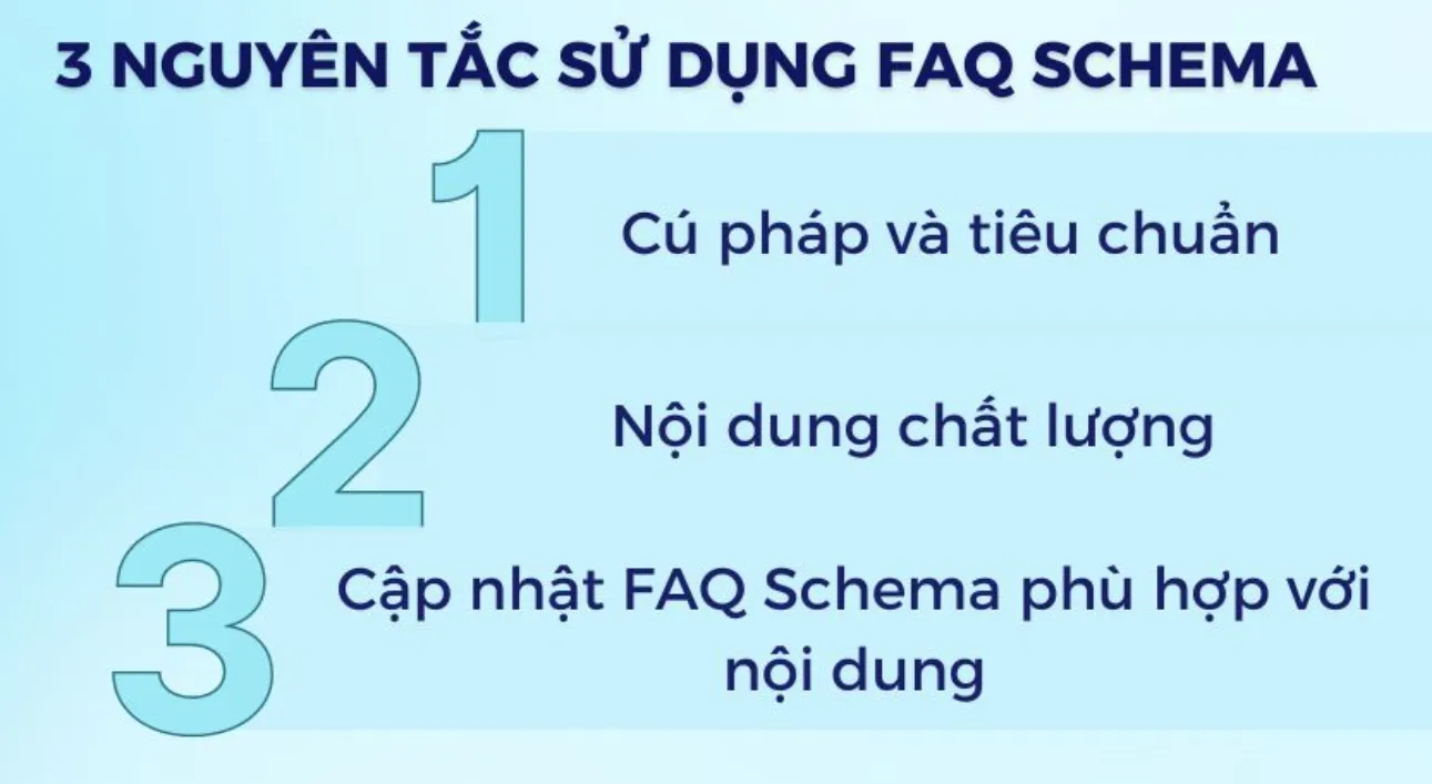 FAQ Schema là gì? 2 cách tạo FAQ Schema dễ dàng, chuẩn xác 33 Nguyên tắc khi sử dụng FAQ Schema
