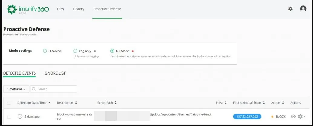 Hướng dẫn sử dụng Imunify360 hiệu quả 20 Proactive Defense: Chủ động phòng thủ mã độc