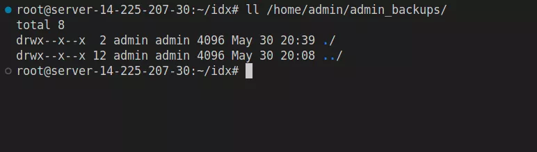 Hướng dẫn backup DirectAdmin với Command Line 28 Chưa thấy file backup được tạo, quá trình backup vẫn đang diễn ra