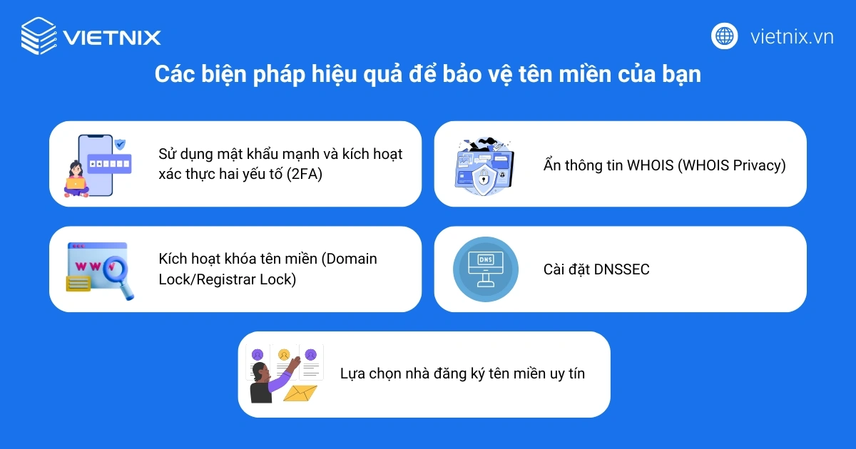 Bảo mật tên miền là gì? Cách bảo mật tên miền chi tiết từ A-Z 17 Các biện pháp bảo vệ tên miền