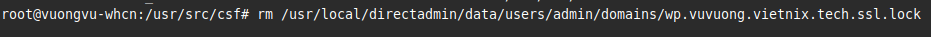 Khắc phục lỗi Domain is already processing an SSL request trên DirectAdmin nhanh chóng 11 Xóa file khóa SSL qua SSH