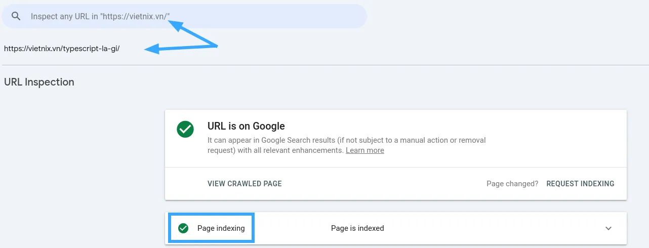 Index là gì? Quy trình index website Google mới nhất 33 Kiểm tra bằng công cụ Google Search Console