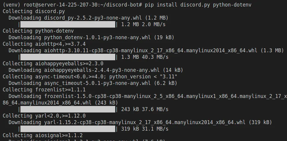 Tổng hợp nhà cung cấp, cho thuê Discord bot hosting miễn phí, an toàn, chất lượng 312 Cài đặt các package