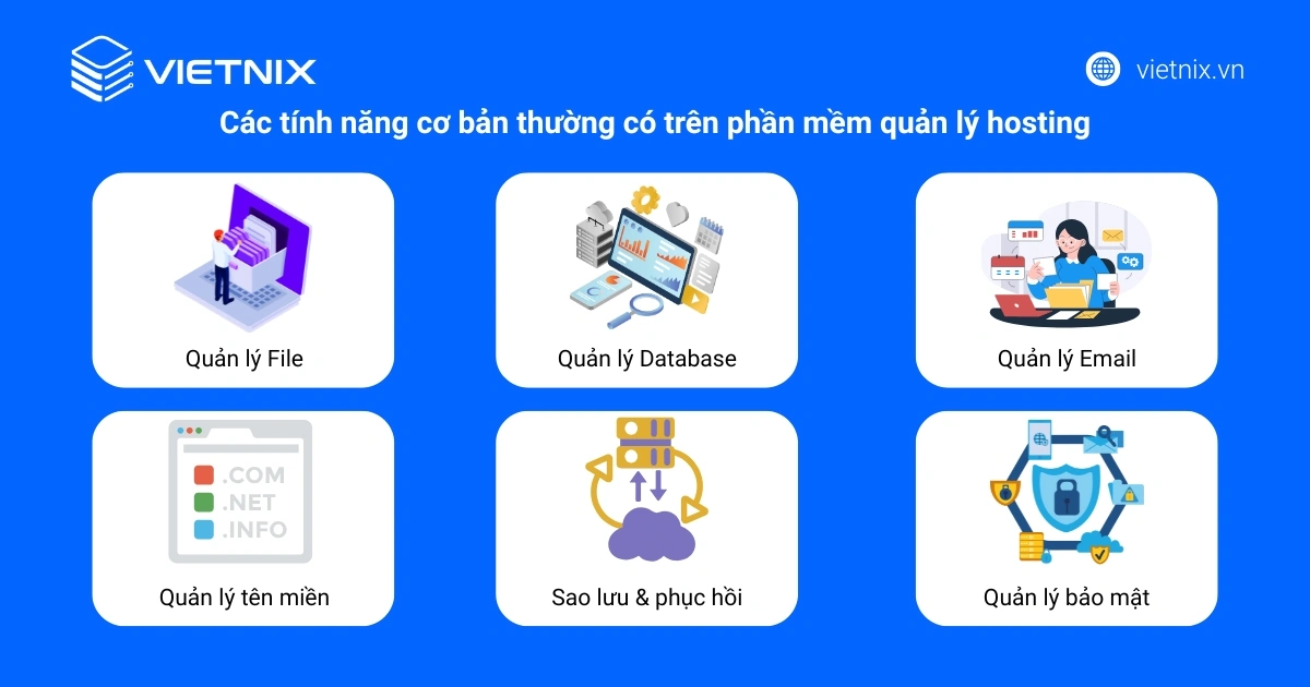 Top 18 phần mềm quản lý Hosting dễ sử dụng và phổ biến 169 Các tính năng cơ bản trên phần mềm quản lý hosting
