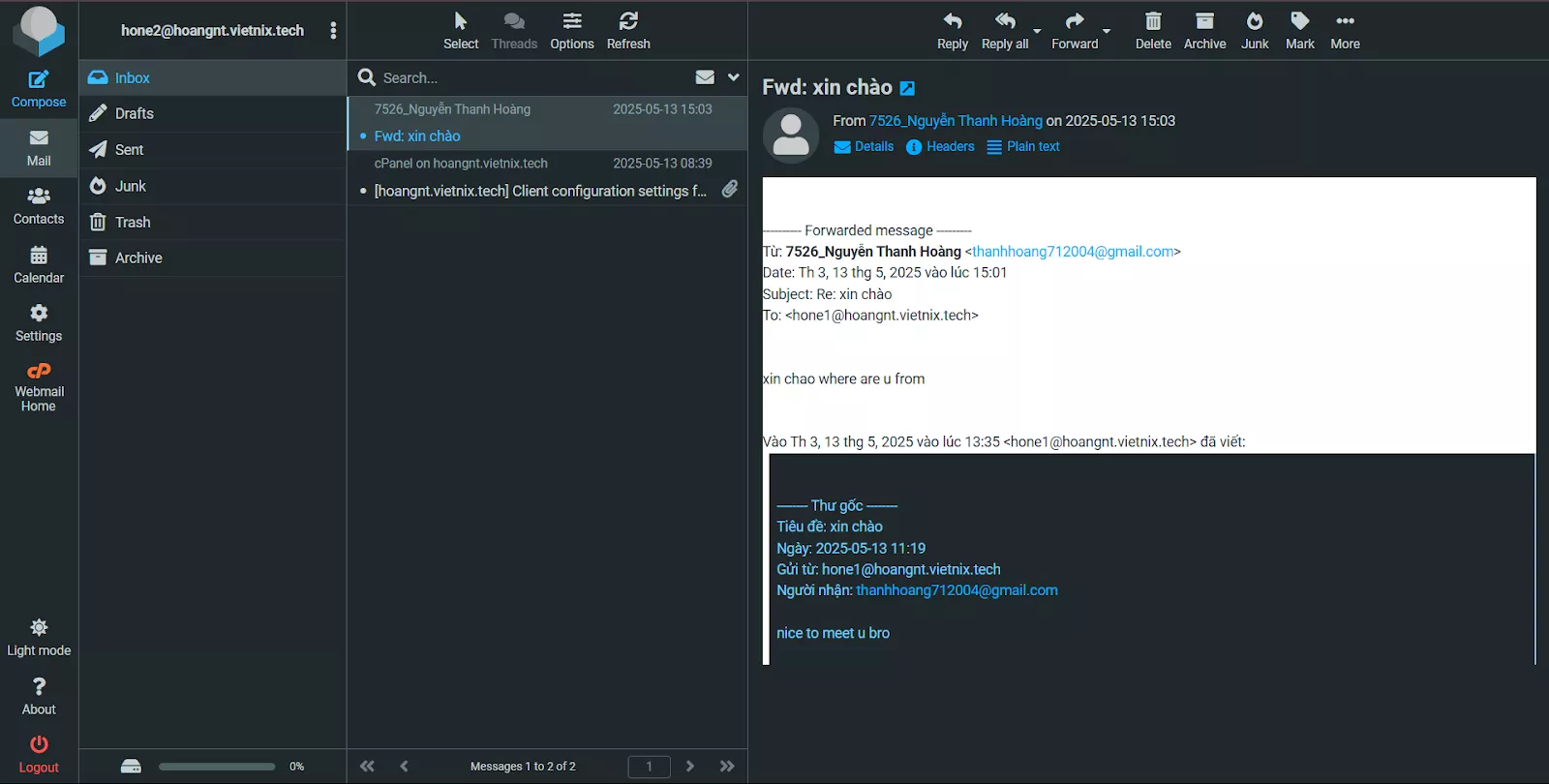 Roundcube webmail là gì? Hướng dẫn sử dụng webmail Roundcube 20 Hộp thư (Mail)