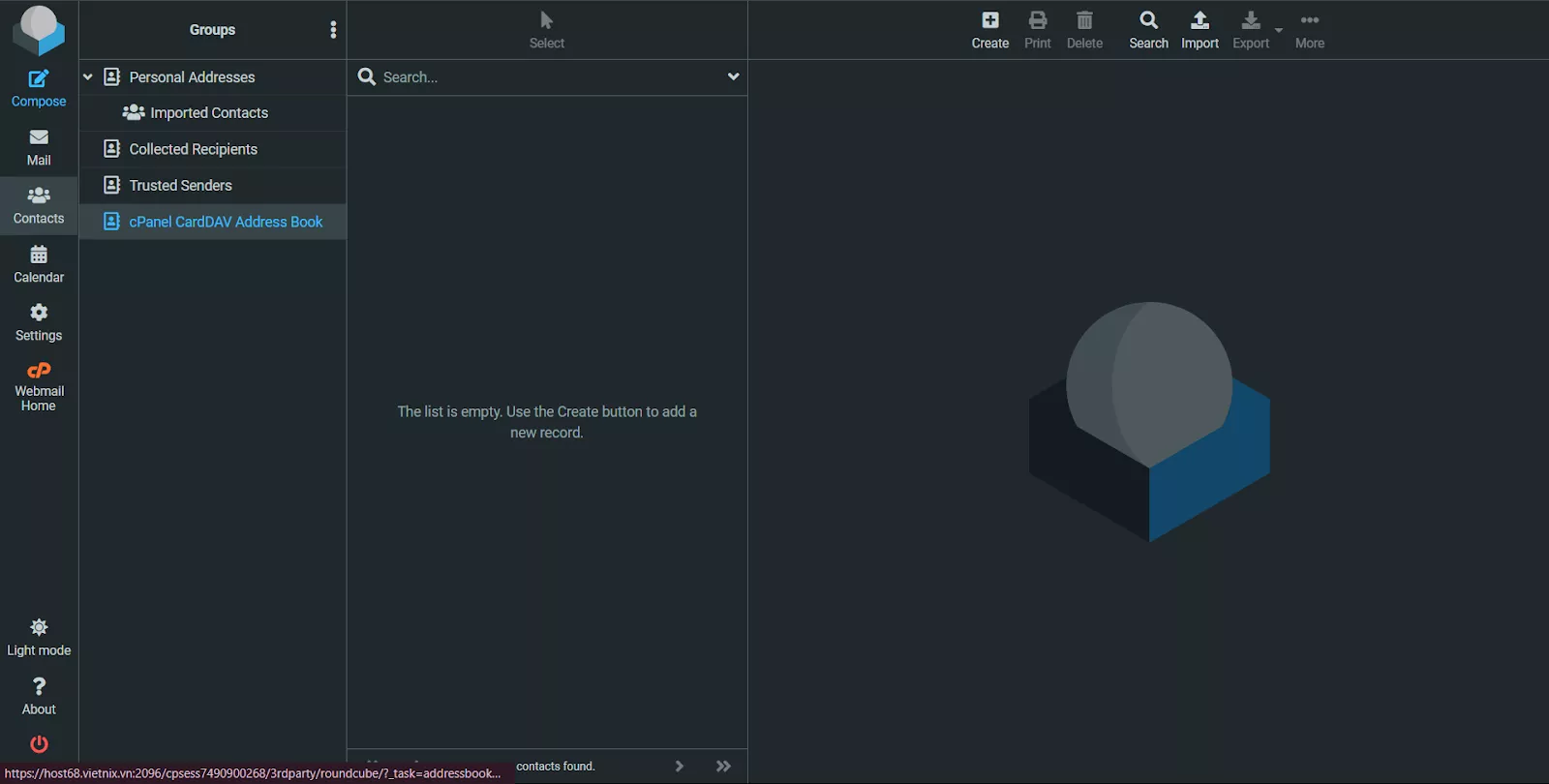 Roundcube webmail là gì? Hướng dẫn sử dụng webmail Roundcube 21 Danh bạ (Contacts)