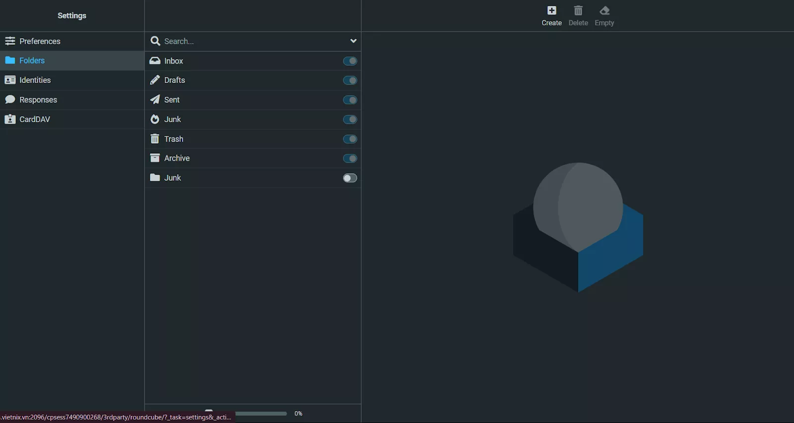 Roundcube webmail là gì? Hướng dẫn sử dụng webmail Roundcube 24 Folders (Thư mục)
