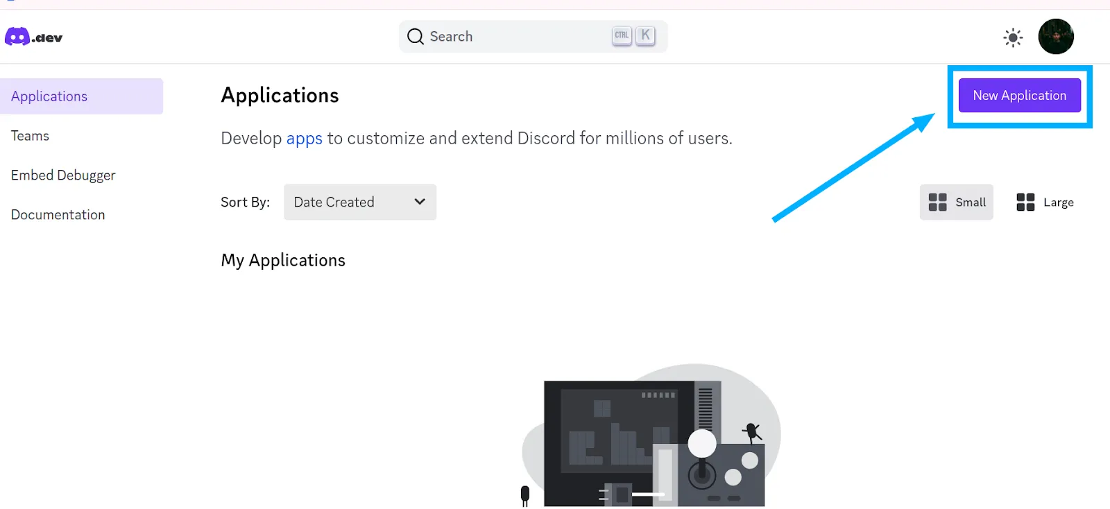 Tổng hợp nhà cung cấp, cho thuê Discord bot hosting miễn phí, an toàn, chất lượng 271 Chọn New Application