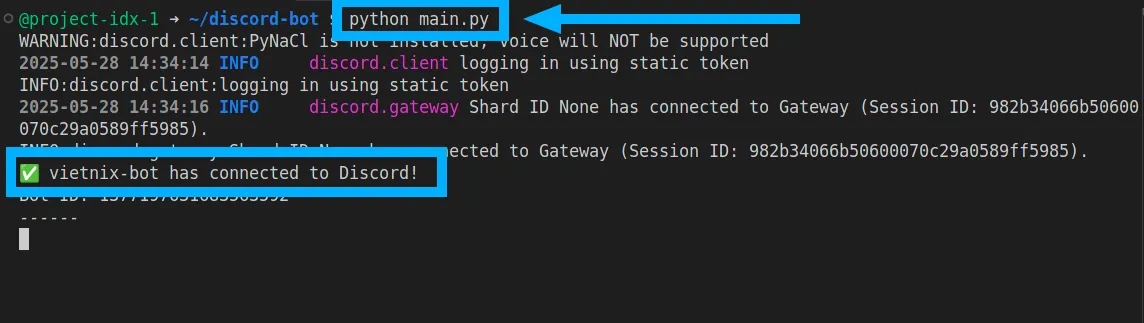 Tổng hợp nhà cung cấp, cho thuê Discord bot hosting miễn phí, an toàn, chất lượng 301 Thực hiện run script