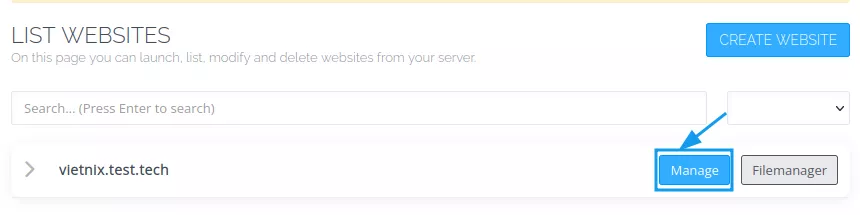 Hướng dẫn tạo Cron Jobs trên CyberPanel trong 3 bước 18 Chọn Manage