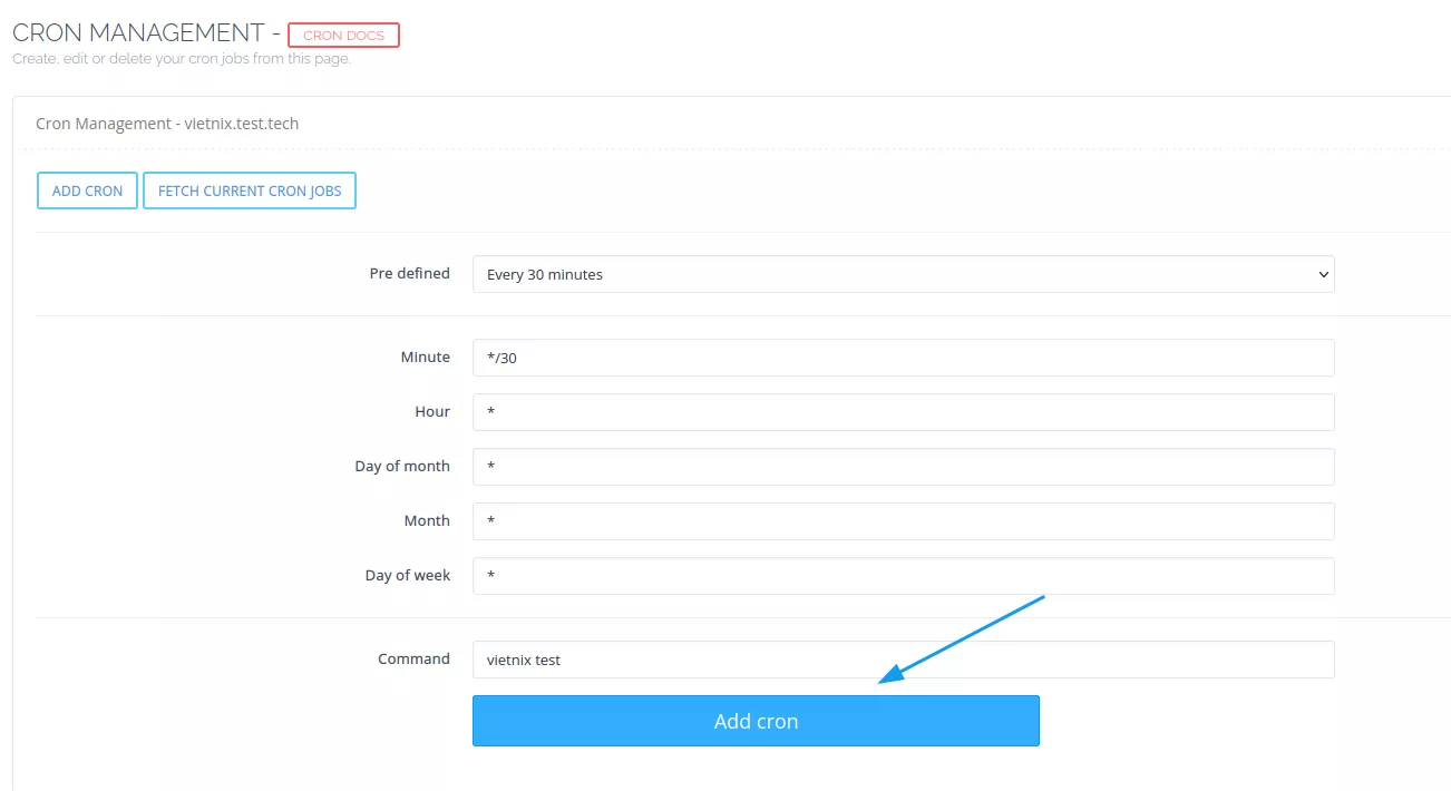 Hướng dẫn tạo Cron Jobs trên CyberPanel trong 3 bước 20 Tạo Cron Jobs trên CyberPanel