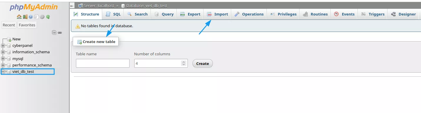 Hướng dẫn tạo database trên CyberPanel nhanh chóng 19 Cập nhật dữ liệu vào Database