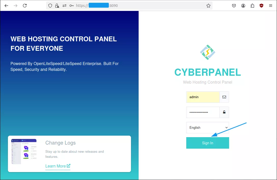 Hướng dẫn tạo subdomain trên CyberPanel trong 3 bước 14 Đăng nhập vào CyberPanel