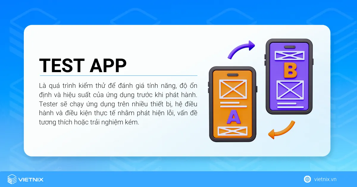 Kinh nghiệm test app cho người mới bắt đầu 16 Test app là quá trình kiểm thử để đánh giá tính năng, độ ổn định và hiệu suất của ứng dụng trước khi phát hành