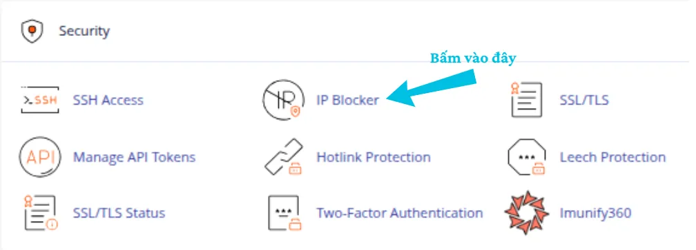 Hướng dẫn cách chặn IP truy cập vào website bằng cPanel nhanh chóng 11 Truy cập IP Blocker trên cPanel