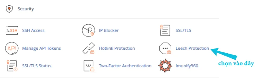 Hướng dẫn cách sử dụng Leech Protection trên cPanel 16 Truy cập Leech Protection trên cPanel