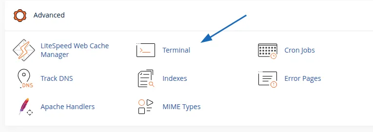 Hướng dẫn cách cài đặt NodeJS App trên cPanel 26 Truy cập Terminal trên cPanel