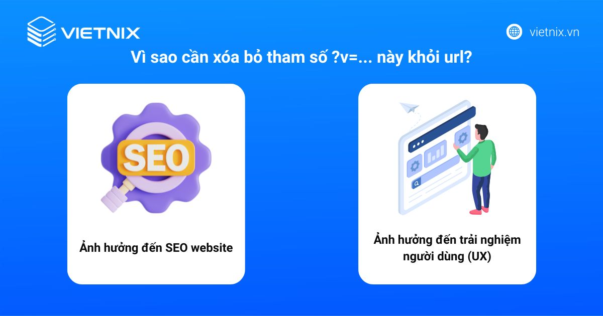 Cách xóa đuôi ?v=e14da64a5617 sau tên miền trên WooCommerce nhanh chóng, tối ưu SEO và UX 13 Bất lợi khi có tham số ?v=... trong url