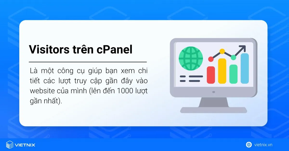 Hướng dẫn cách kiểm tra Visitors trên cPanel nhanh chóng 8 Tính năng Visitors trên cPanel