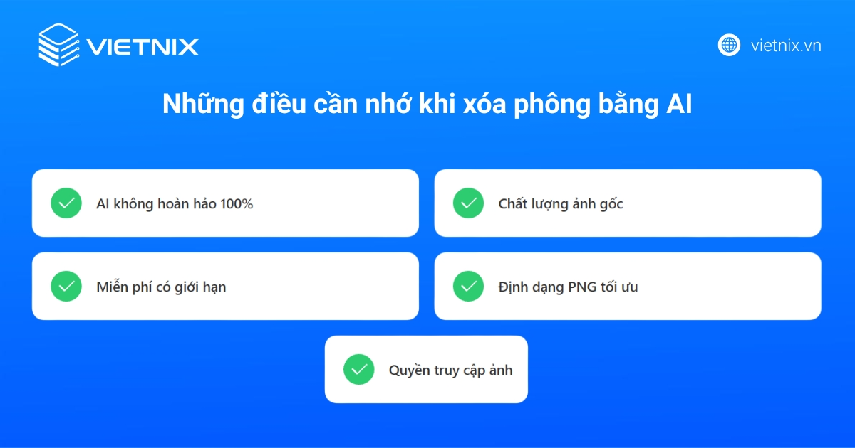 Lưu ý khi sử dụng AI xóa phông