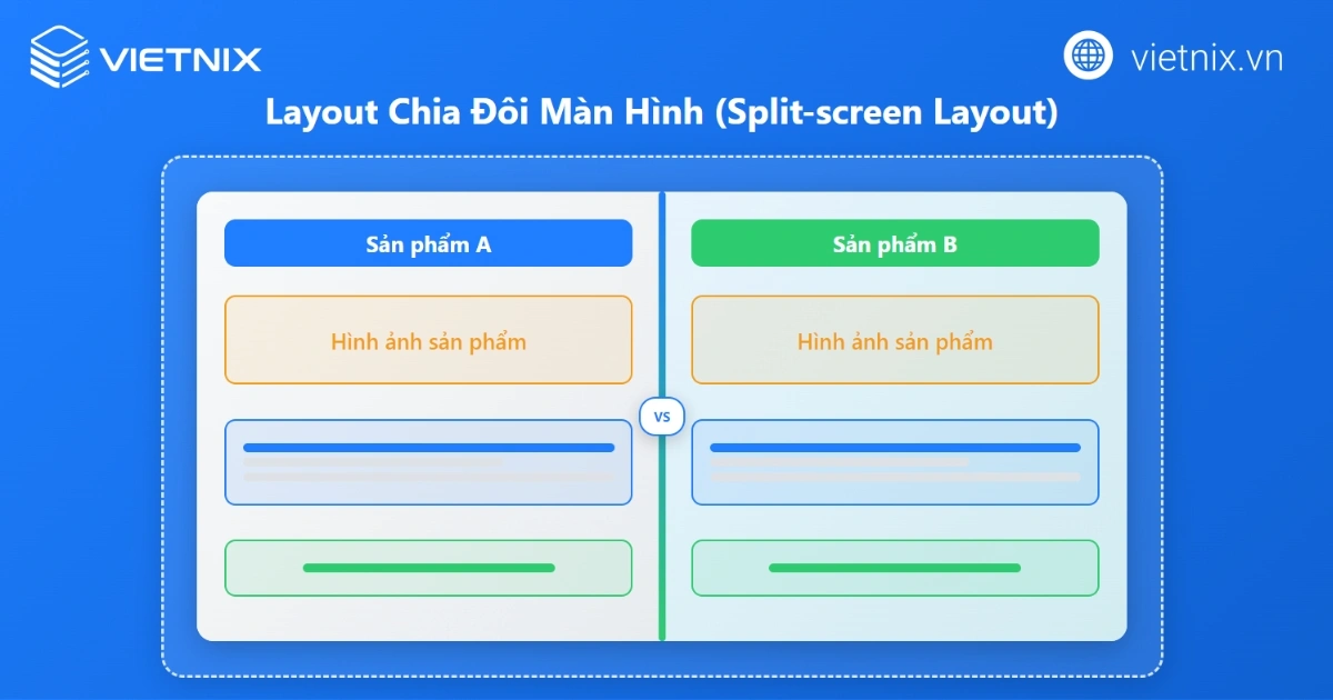 Layout website là gì? Cách thiết kế website layout chuẩn, chuyên nghiệp 23 Layout chia đôi hiện đại tạo ấn tượng, dễ dàng lựa chọn