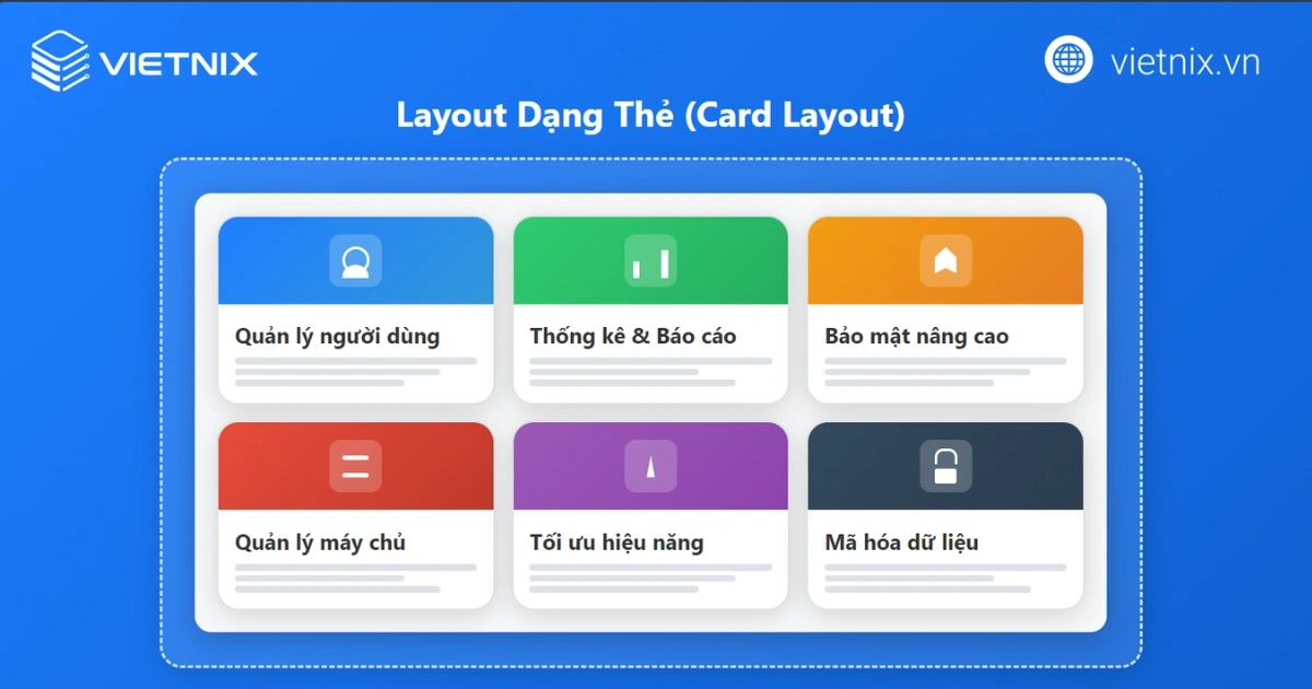 Layout website là gì? Cách thiết kế website layout chuẩn, chuyên nghiệp 24 Layout thẻ độc lập, dễ quét, linh hoạt hiển thị